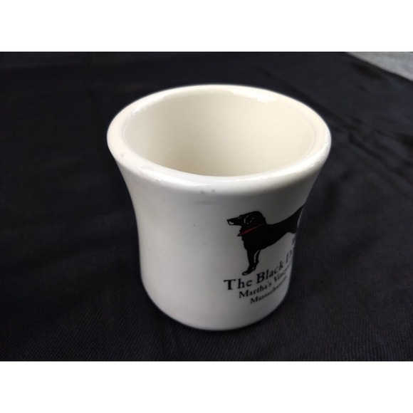 Black Dog Martha's Vineyard Coffee Mugs Orange & White Ceramic Diner Style Set/2 - Picture 13 of 16